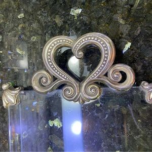 Brighton 18” Marie Antoinette Glass Tray Silver retired rare